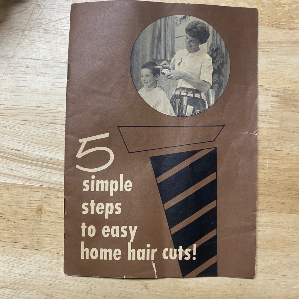 Vintage 1950s Simple Steps to Easy Home Hair Cuts Booklet Ephemera